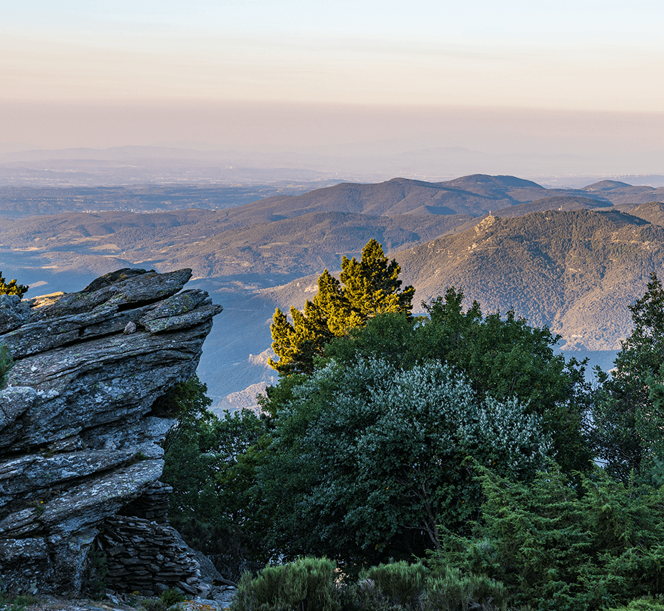 Vue aérienne du Parc Régional du Haut-Languedoc