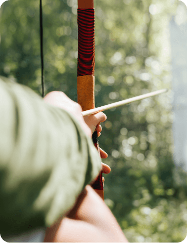 Activité tir à l’arc au camping des Cèpes