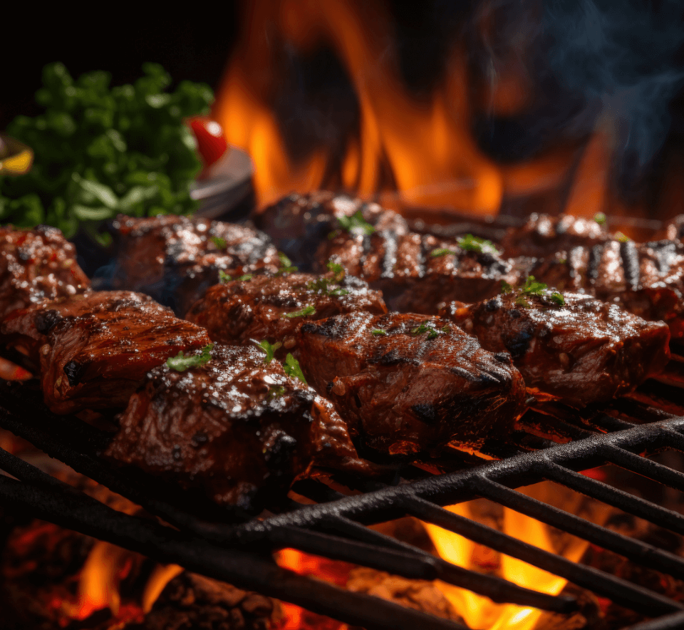 Espace barbecue du camping des Cèpes dans le Haut-Languedoc en Occitanie