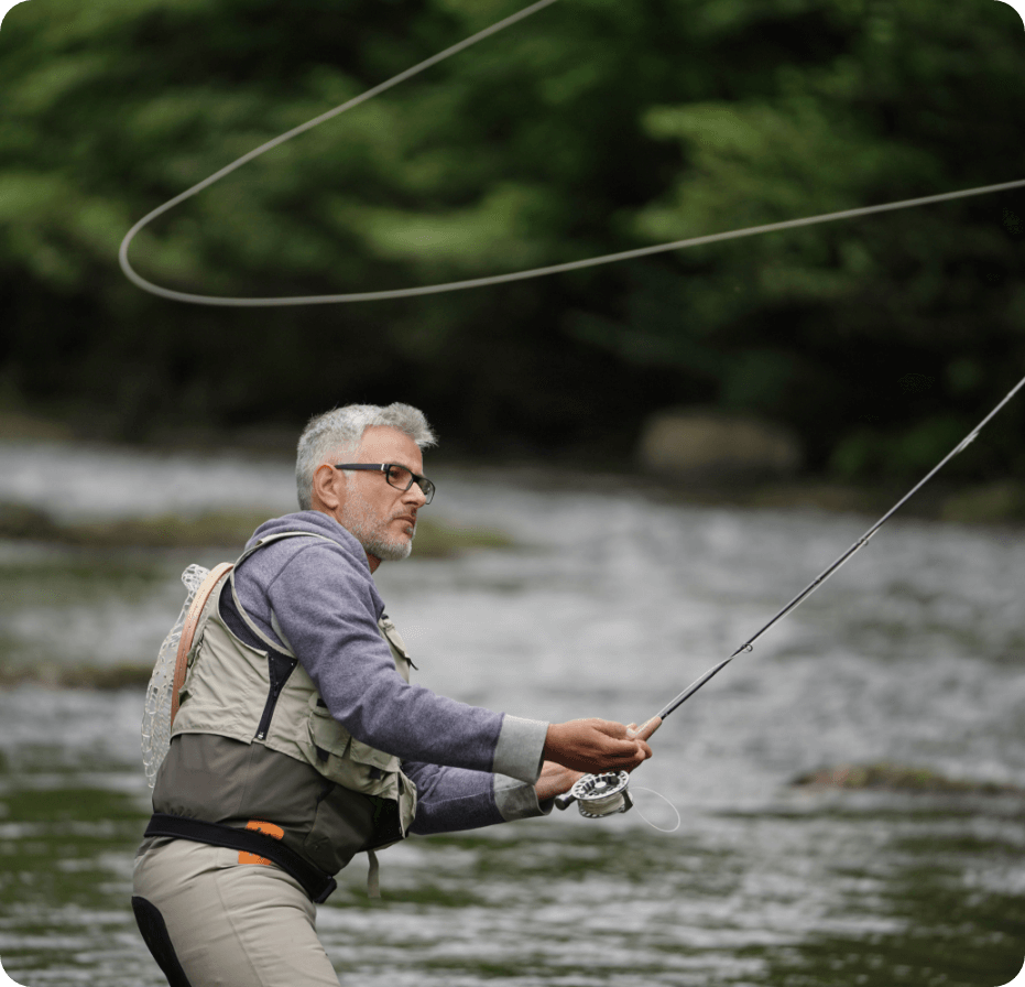 Fly fishing course at the Haut-Languedoc Regional Natural Park